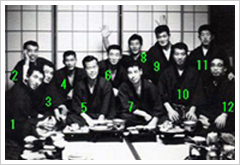 Shidoins at hombu dojo (circa 1965)